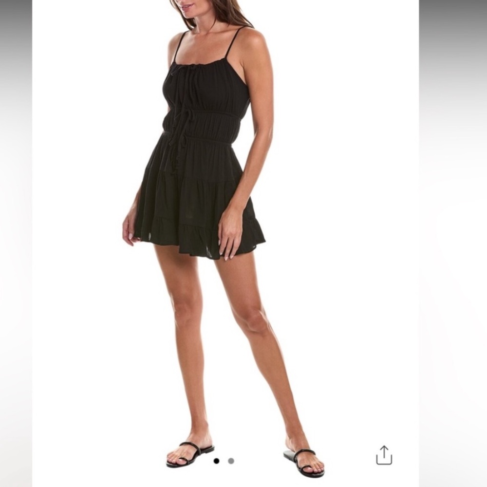 Ocean Drive Black Tie-Front Dress Size S
